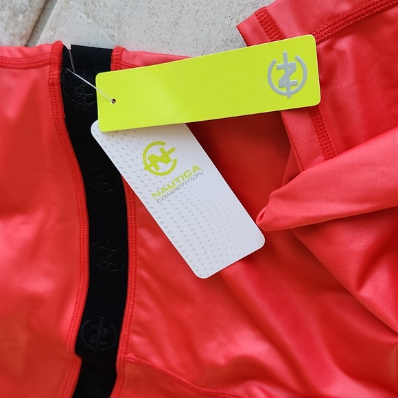 Nautica competition leggings poppy red women's pants size small sport outfit - Picture 8 of 12